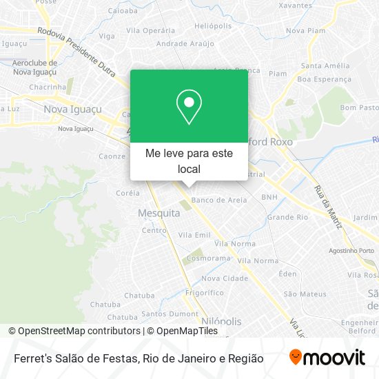Ferret's Salão de Festas mapa