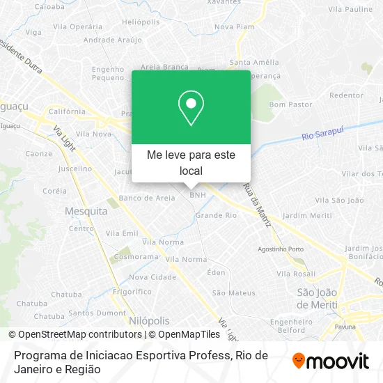 Programa de Iniciacao Esportiva Profess mapa