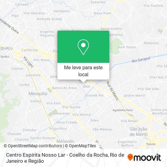 Centro Espírita Nosso Lar - Coelho da Rocha mapa
