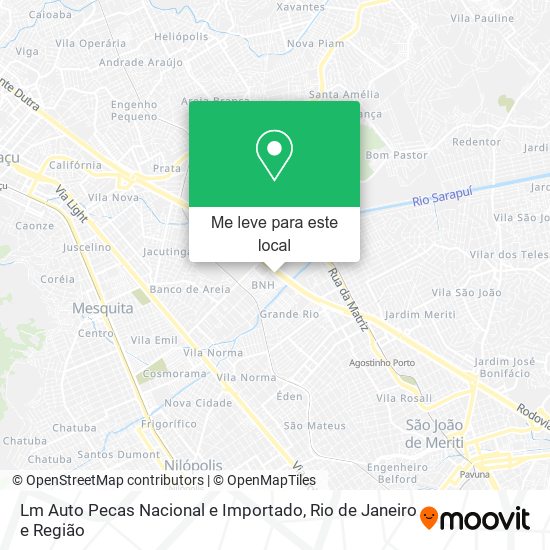 Lm Auto Pecas Nacional e Importado mapa