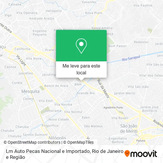 Lm Auto Pecas Nacional e Importado mapa
