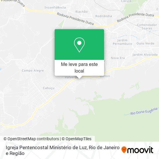 Igreja Pentencostal Ministério de Luz mapa