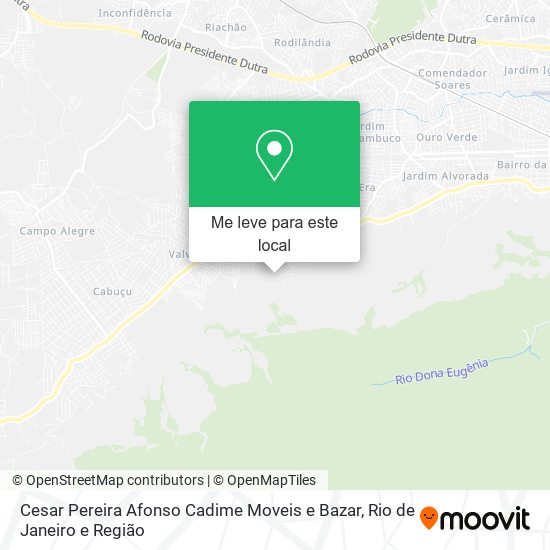 Cesar Pereira Afonso Cadime Moveis e Bazar mapa