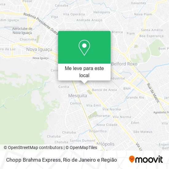 Chopp Brahma Express mapa