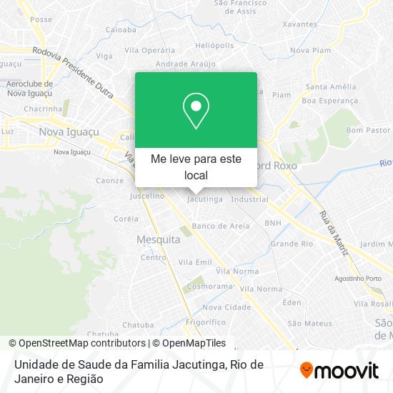 Unidade de Saude da Familia Jacutinga mapa