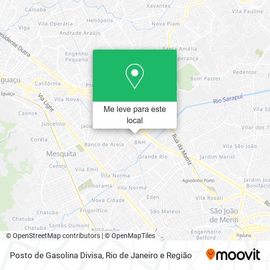 Posto de Gasolina Divisa mapa