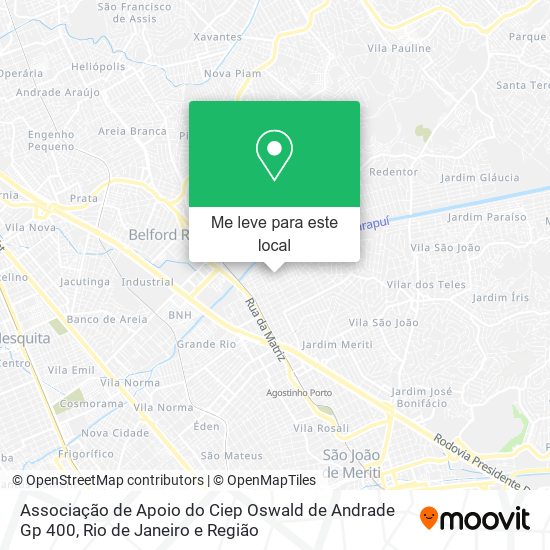 Associação de Apoio do Ciep Oswald de Andrade Gp 400 mapa