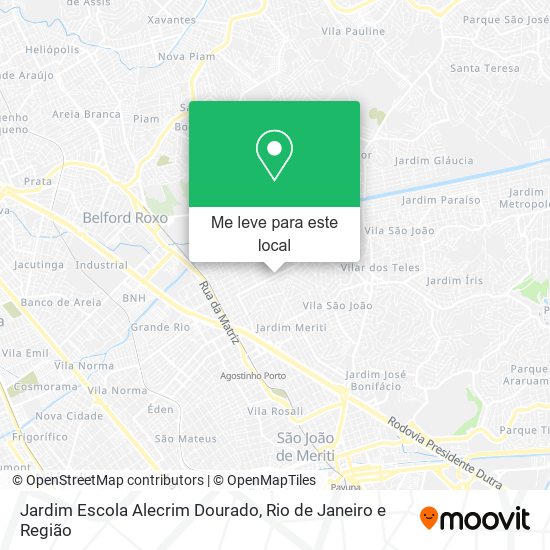 Jardim Escola Alecrim Dourado mapa