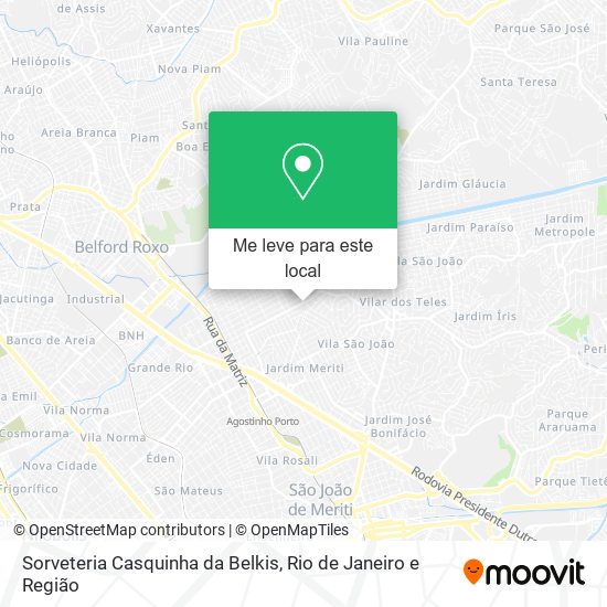 Sorveteria Casquinha da Belkis mapa