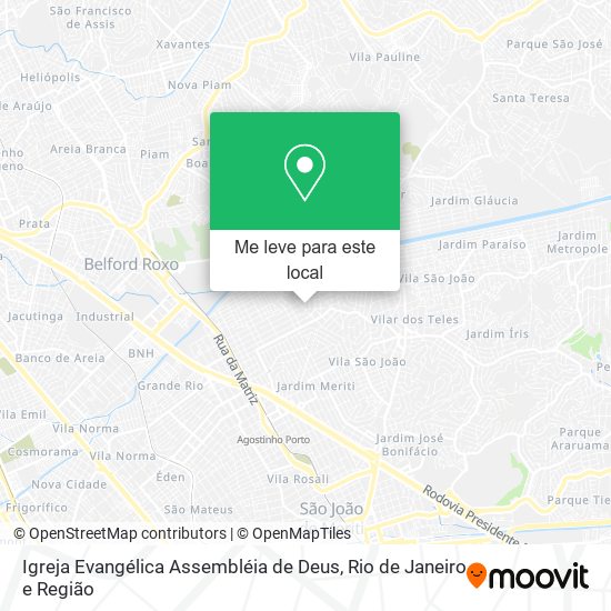 Igreja Evangélica Assembléia de Deus mapa