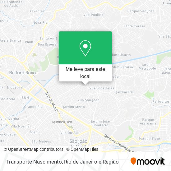 Transporte Nascimento mapa
