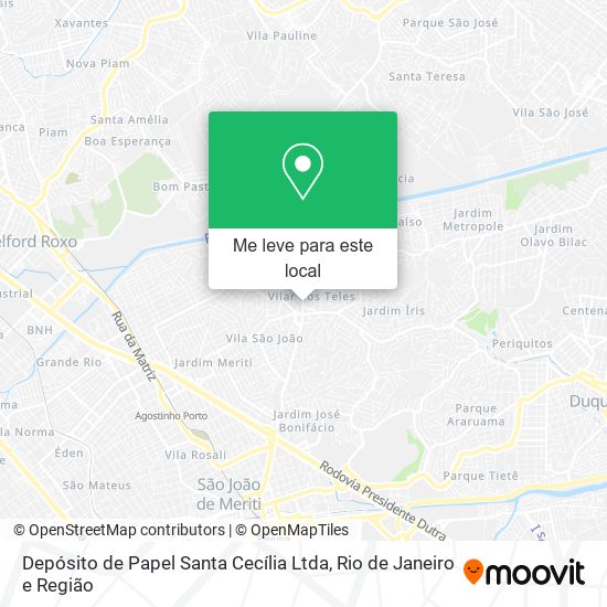 Depósito de Papel Santa Cecília Ltda mapa