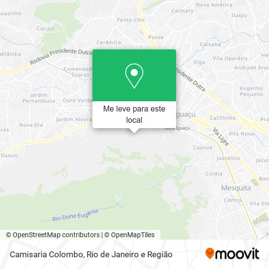 Camisaria Colombo mapa