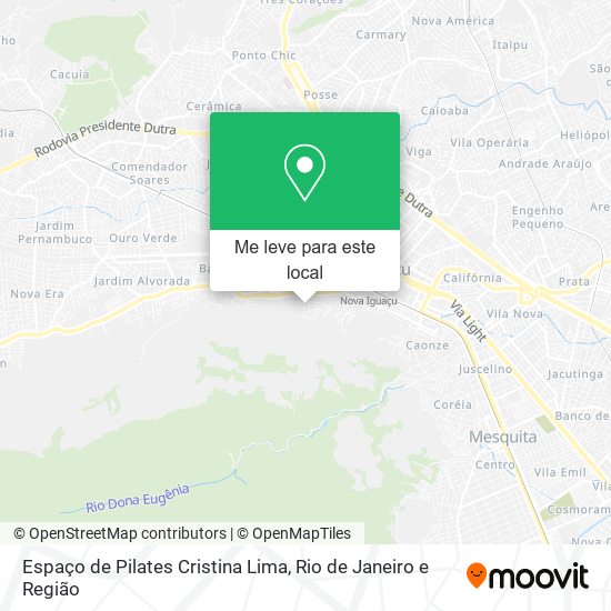 Espaço de Pilates Cristina Lima mapa