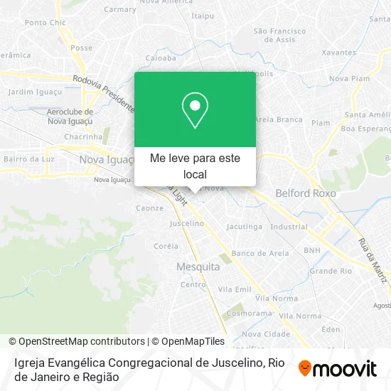 Igreja Evangélica Congregacional de Juscelino mapa