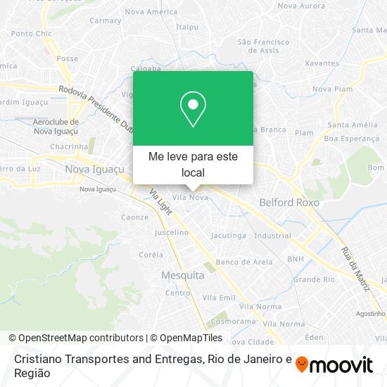 Cristiano Transportes and Entregas mapa