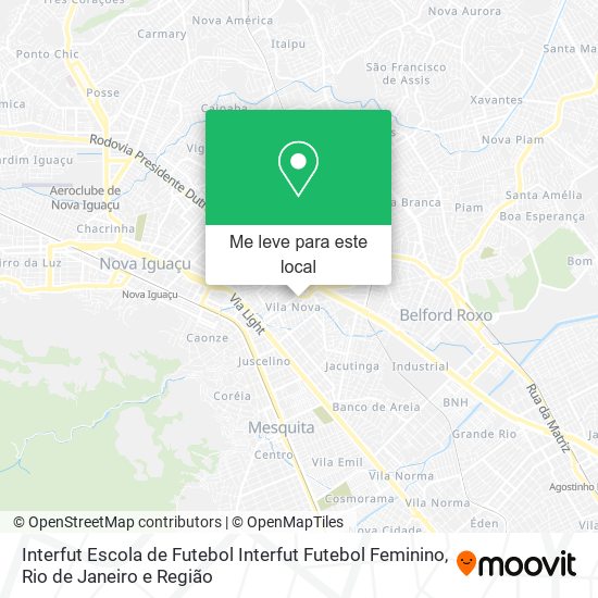 Interfut Escola de Futebol Interfut Futebol Feminino mapa