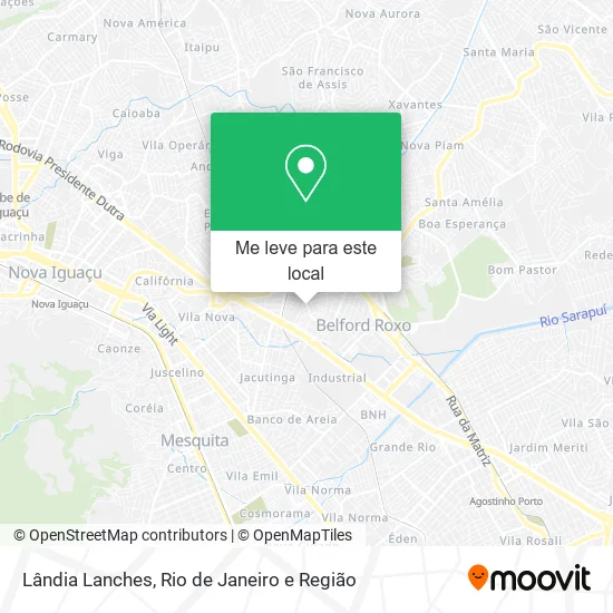 Lândia Lanches mapa