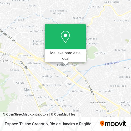 Espaço Taiane Gregório mapa