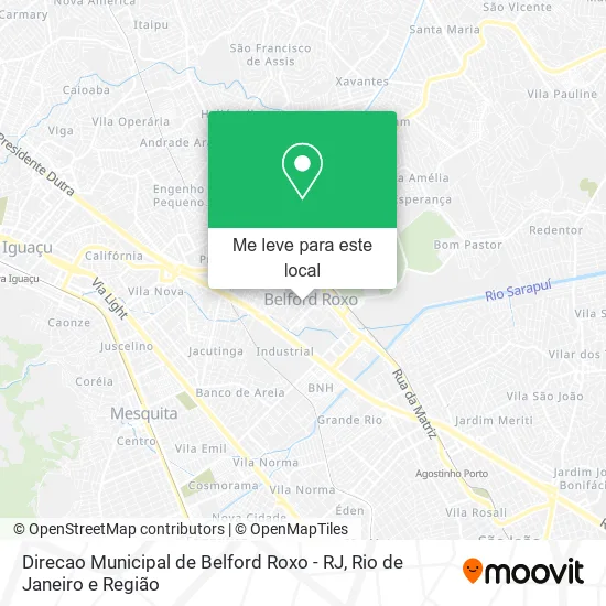 Direcao Municipal de Belford Roxo - RJ mapa