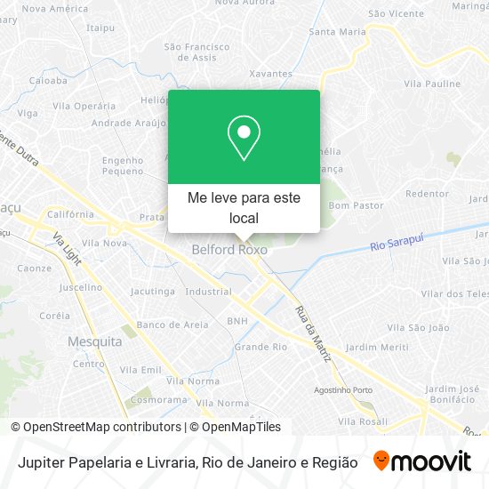 Jupiter Papelaria e Livraria mapa