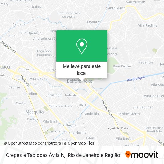 Crepes e Tapiocas Ávila Nj mapa