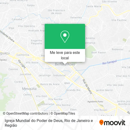 Igreja Mundial do Poder de Deus mapa