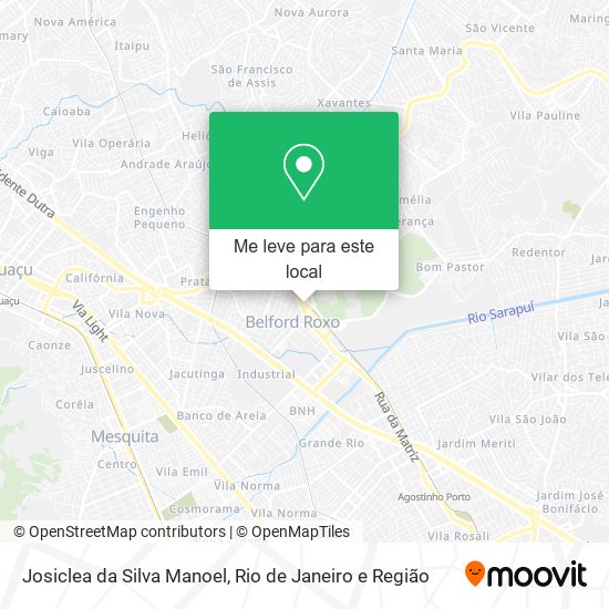 Josiclea da Silva Manoel mapa