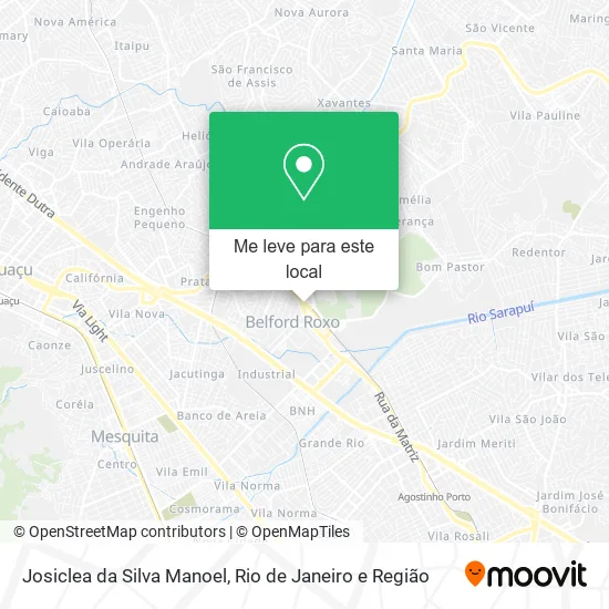 Josiclea da Silva Manoel mapa