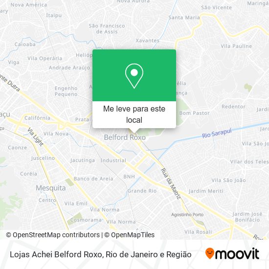 Lojas Achei Belford Roxo mapa