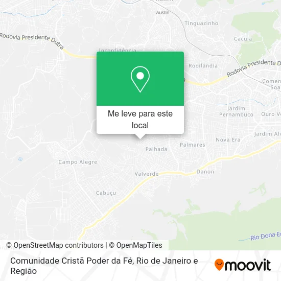Comunidade Cristã Poder da Fé mapa