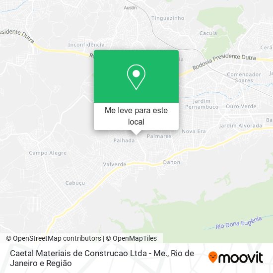 Caetal Materiais de Construcao Ltda - Me. mapa