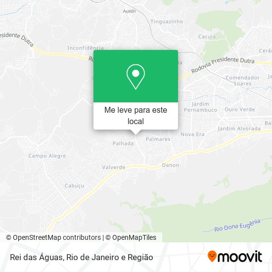 Rei das Águas mapa