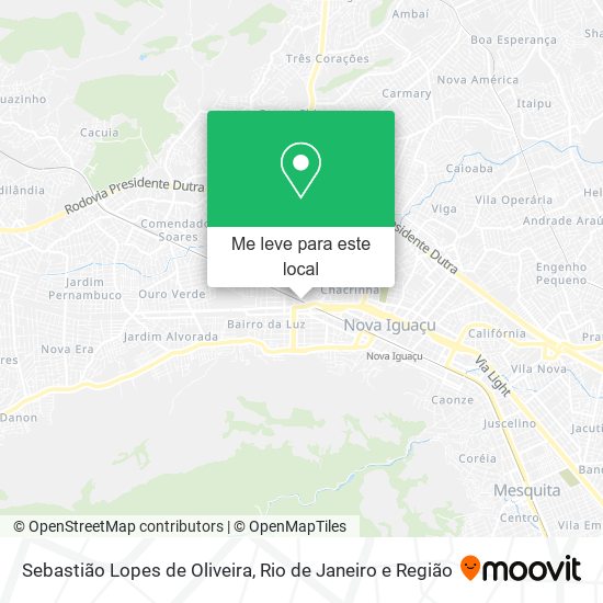 Sebastião Lopes de Oliveira mapa