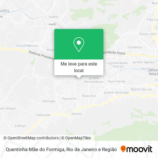 Quentinha Mãe do Formiga mapa