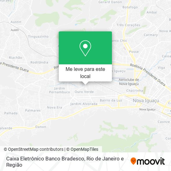 Caixa Eletrônico Banco Bradesco mapa