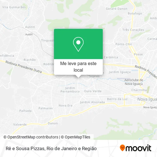 Rê e Sousa Pizzas mapa