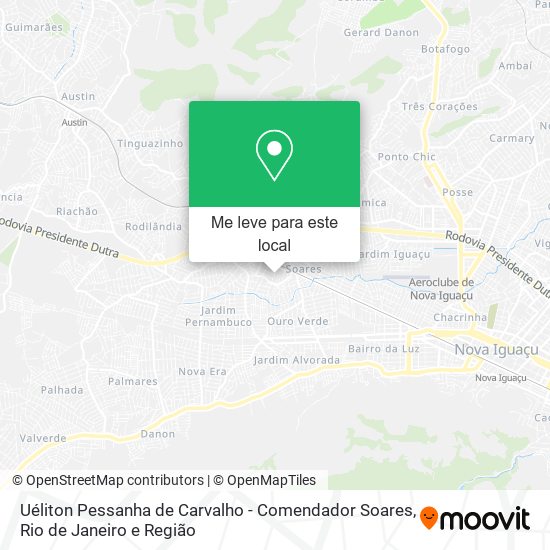 Uéliton Pessanha de Carvalho - Comendador Soares mapa