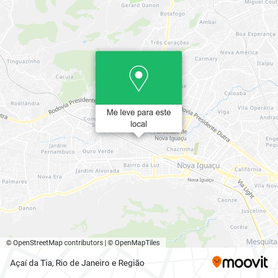 Açaí da Tia mapa