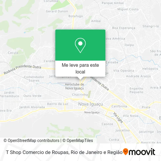 T Shop Comercio de Roupas mapa