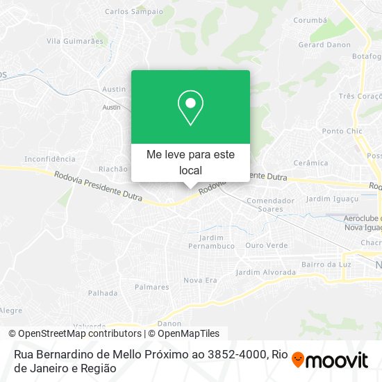 Rua Bernardino de Mello Próximo ao 3852-4000 mapa