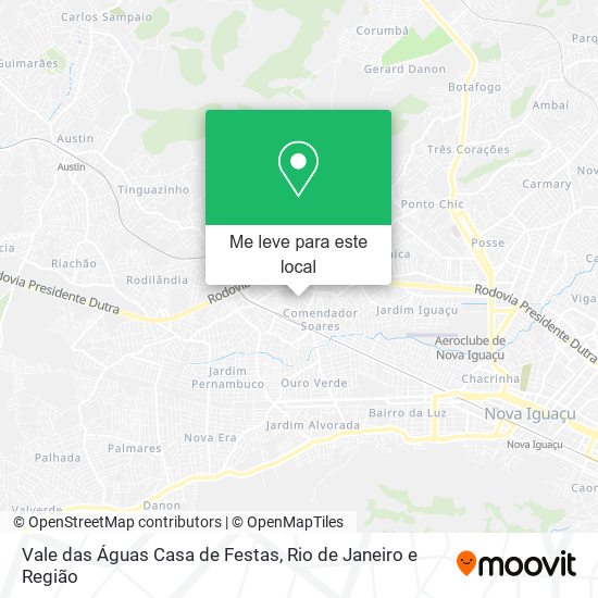 Vale das Águas Casa de Festas mapa
