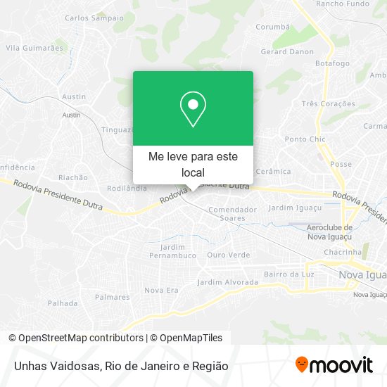 Unhas Vaidosas mapa