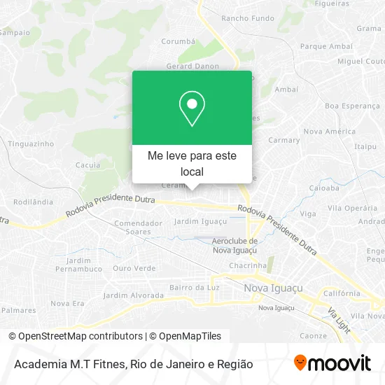 Academia M.T Fitnes mapa