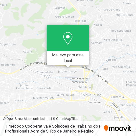 Timecoop Cooperativa e Soluções de Trabalho dos Profissionais Adm de S mapa