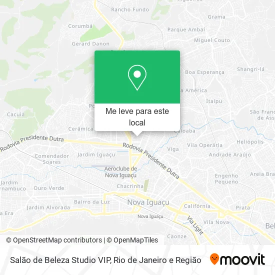 Salão de Beleza Studio VIP mapa