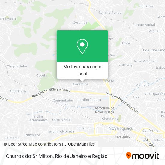 Churros do Sr Milton mapa
