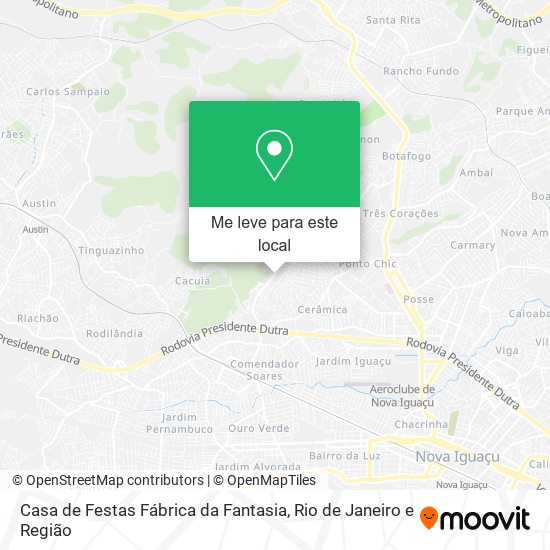Casa de Festas Fábrica da Fantasia mapa