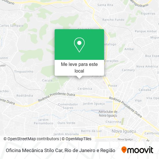 Oficina Mecânica Stilo Car mapa