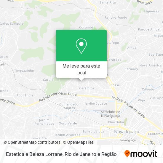 Estetica e Beleza Lorrane mapa